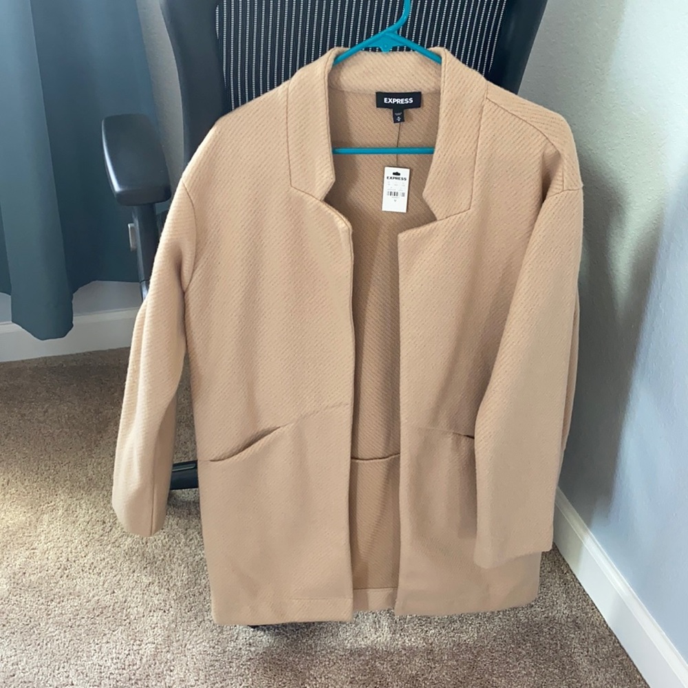 Express open coat in beige